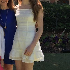white mini dress